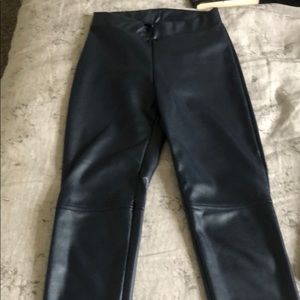 Vegan leather Wolford navy blue tight pants 👖.